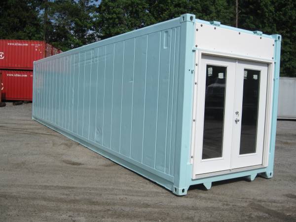 40ft container mobile office french doors